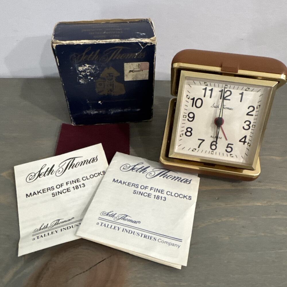 Seth Thomas Travatour 3805 40 Hour Travel Alarm Clock vintage IOB Parts Only